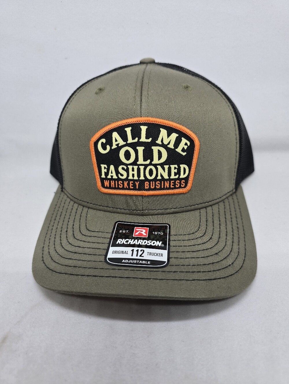 Call Me Old Fashioned Whiskey Business Richardson 112 Trucker Hat – New with Tag